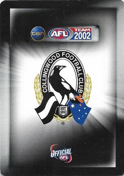 2002 Team Zone AFL Team #33 Shane O’Bree Back